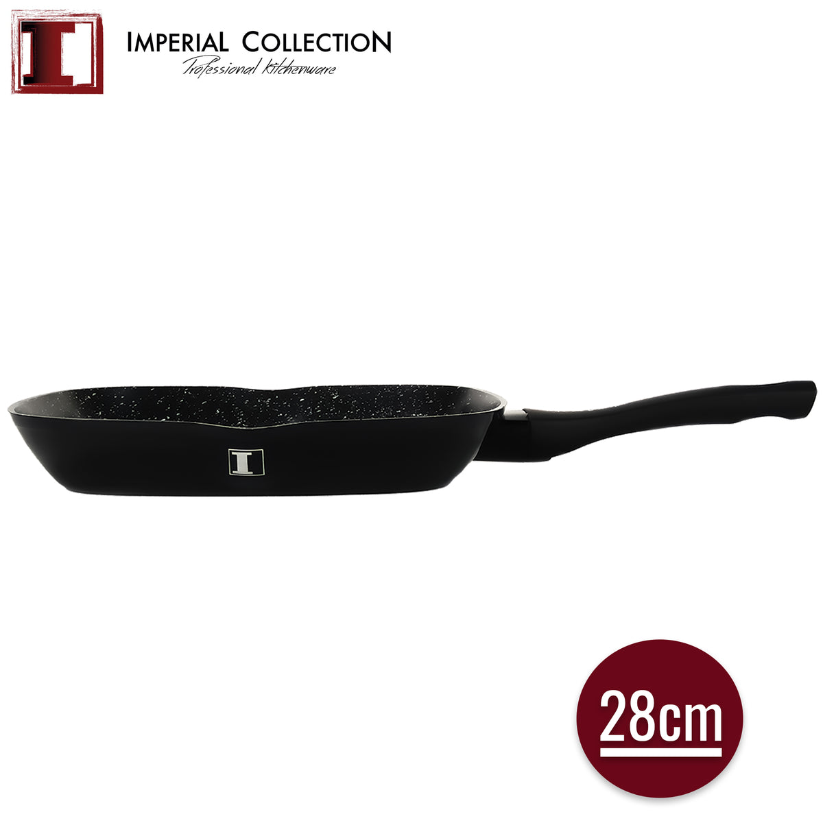 Imperial Collection 28cm marmeren gecoate grillpan