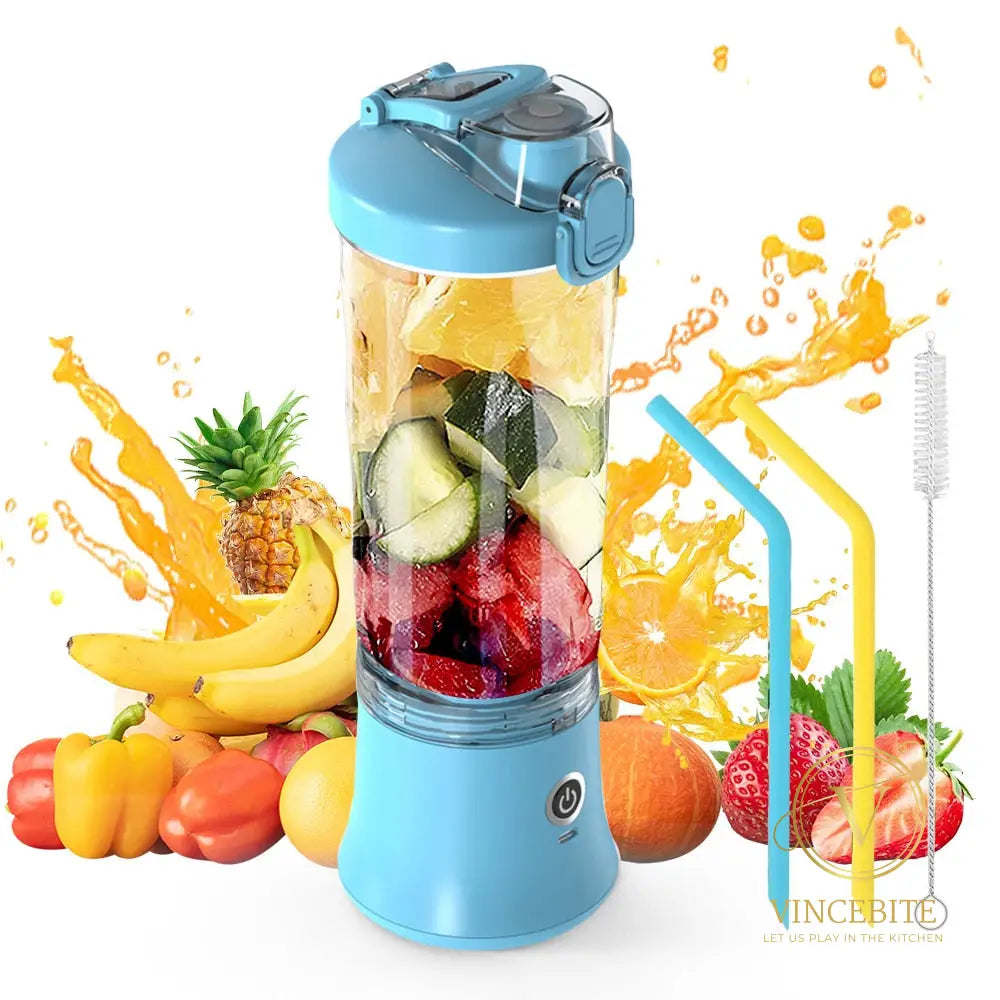 Smoothie To-Go - Draagbare Mini Blender Voor Verse En Gezonde Sappen Usb Oplaadbaar Kleurrijke Beker