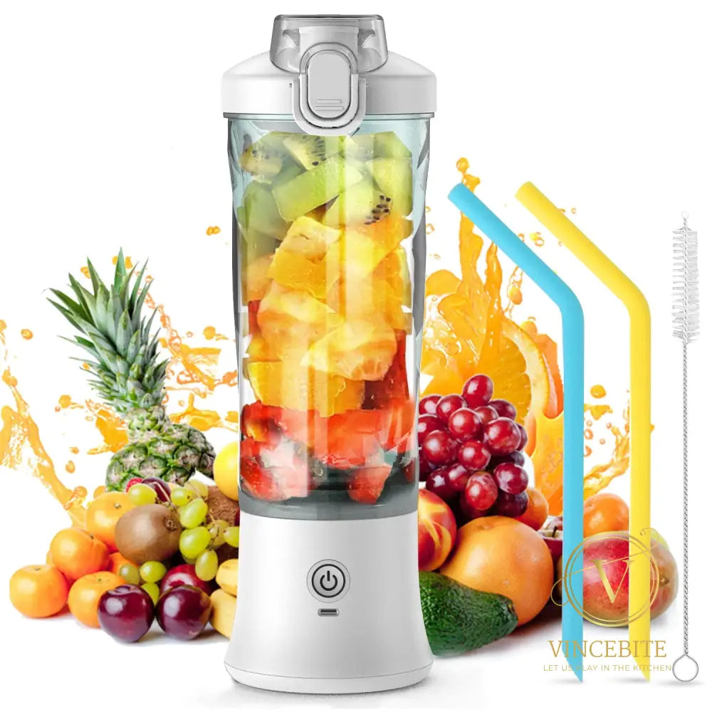 Smoothie To-Go - Draagbare Mini Blender Voor Verse En Gezonde Sappen Usb Oplaadbaar Kleurrijke Beker