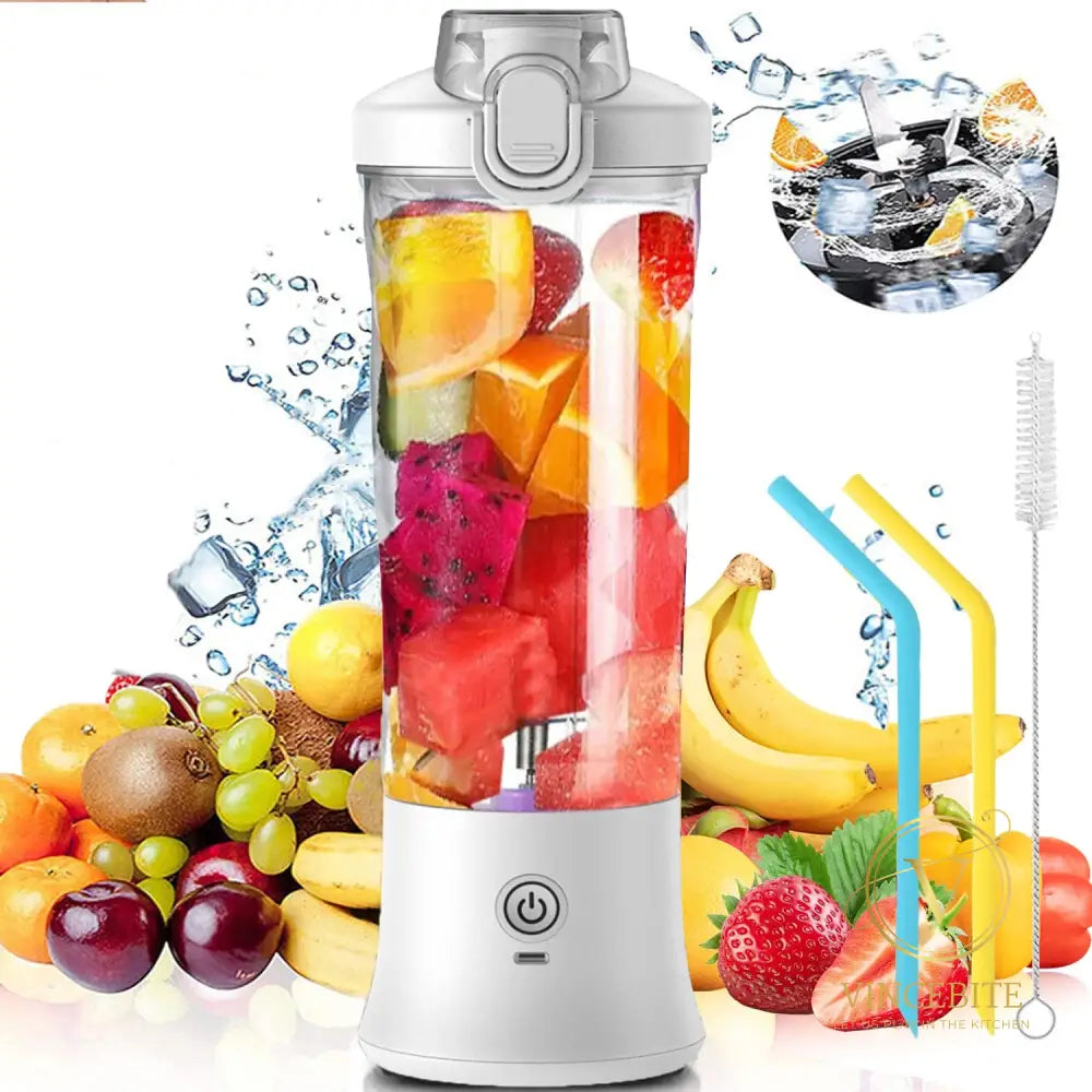 Smoothie To-Go - Draagbare Mini Blender Voor Verse En Gezonde Sappen Usb Oplaadbaar Kleurrijke Beker